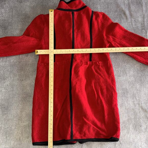 Vintage Wool Luii Red Long Coat - Picture 7 of 7